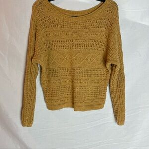 Abercrombie & Fitch Sweater Women’s S Mustard/Goldenrod Long Sleeve Relaxed Fit